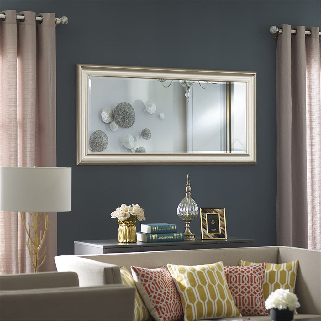 Grand miroir mural rectangulaire avec cadre - Miroir de sol pleine longueur, miroir corporel pour chambre à coucher et dressing.