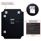 Miroir mural rectangulaire sans cadre, à bords évidés et biseautés, pour salle de bain, meuble-lavabo, chambre à coucher, bord biseauté de 1 côté - Transparent