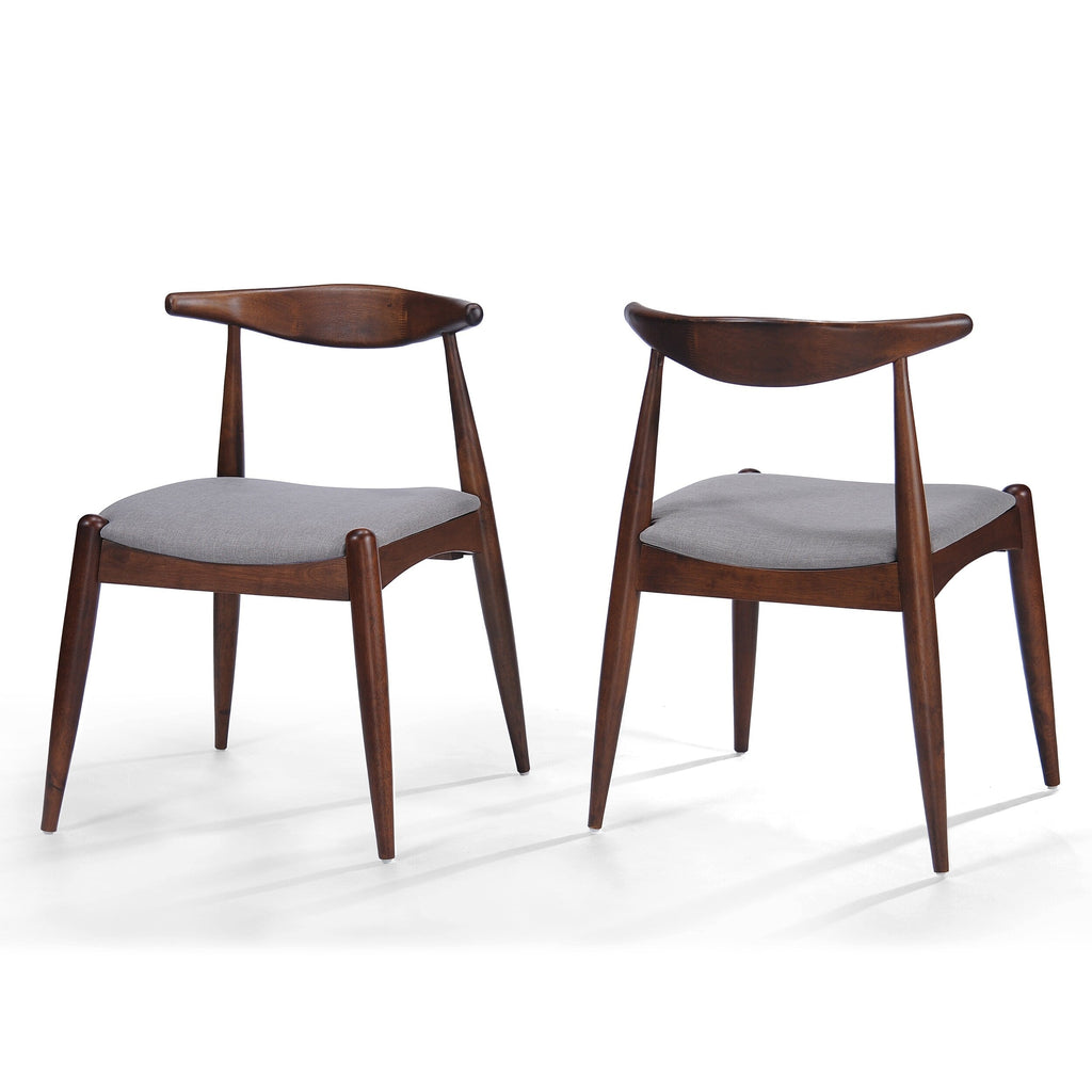 Chaises de salle à manger Francie, style moderne du milieu du siècle (lot de 2) par Christopher Knight Home - 52,1 cm L x 51,4 cm l x 75,6 cm h