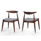 Chaises de salle à manger Francie, style moderne du milieu du siècle (lot de 2) par Christopher Knight Home - 52,1 cm L x 51,4 cm l x 75,6 cm h