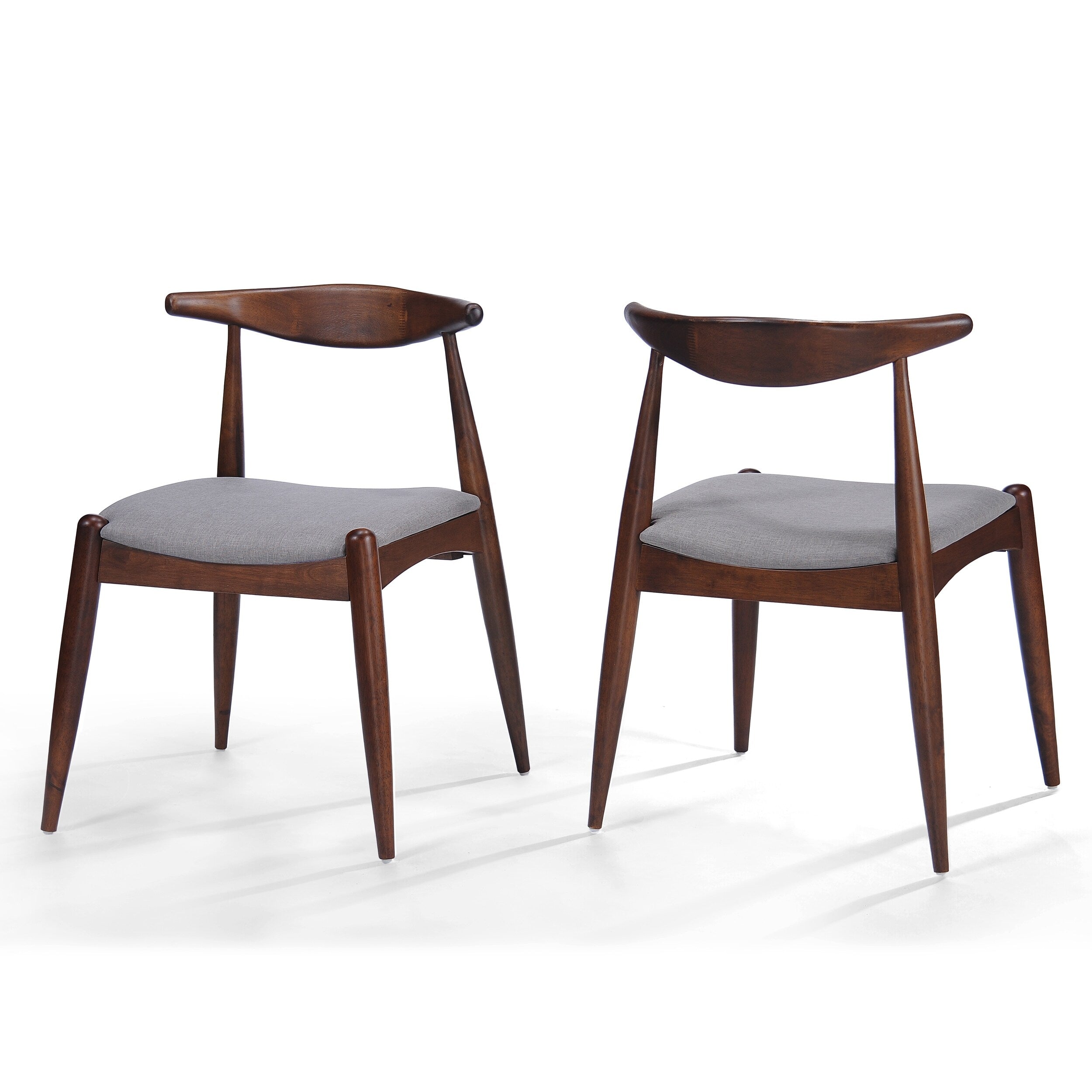 Chaises de salle à manger Francie, style moderne du milieu du siècle (lot de 2) par Christopher Knight Home - 52,1 cm L x 51,4 cm l x 75,6 cm h