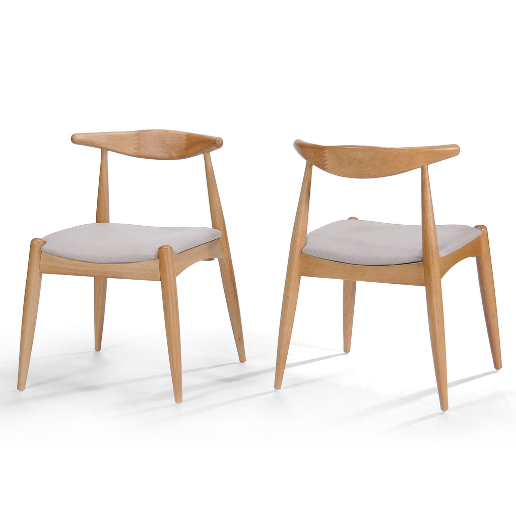 Chaises de salle à manger Francie, style moderne du milieu du siècle (lot de 2) par Christopher Knight Home - 52,1 cm L x 51,4 cm l x 75,6 cm h