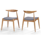 Chaises de salle à manger Francie, style moderne du milieu du siècle (lot de 2) par Christopher Knight Home - 52,1 cm L x 51,4 cm l x 75,6 cm h