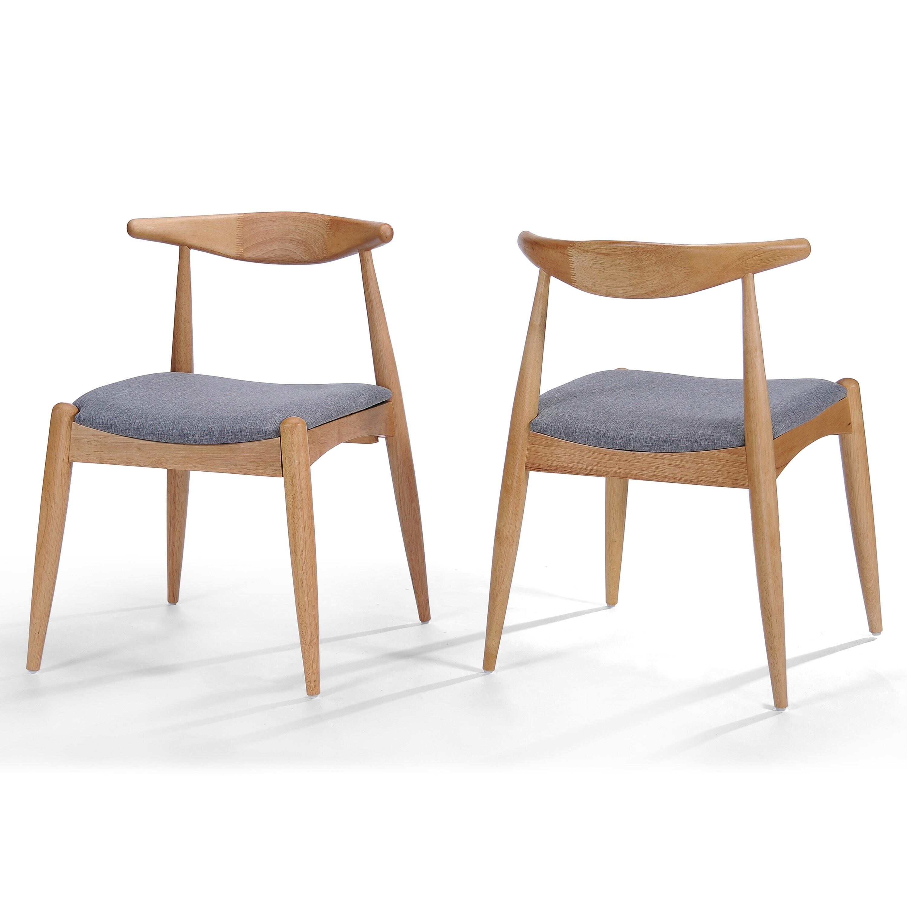 Chaises de salle à manger Francie, style moderne du milieu du siècle (lot de 2) par Christopher Knight Home - 52,1 cm L x 51,4 cm l x 75,6 cm h