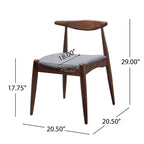 Chaises de salle à manger Francie, style moderne du milieu du siècle (lot de 2) par Christopher Knight Home - 52,1 cm L x 51,4 cm l x 75,6 cm h