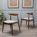 Chaises de salle à manger Francie, style moderne du milieu du siècle (lot de 2) par Christopher Knight Home - 52,1 cm L x 51,4 cm l x 75,6 cm h