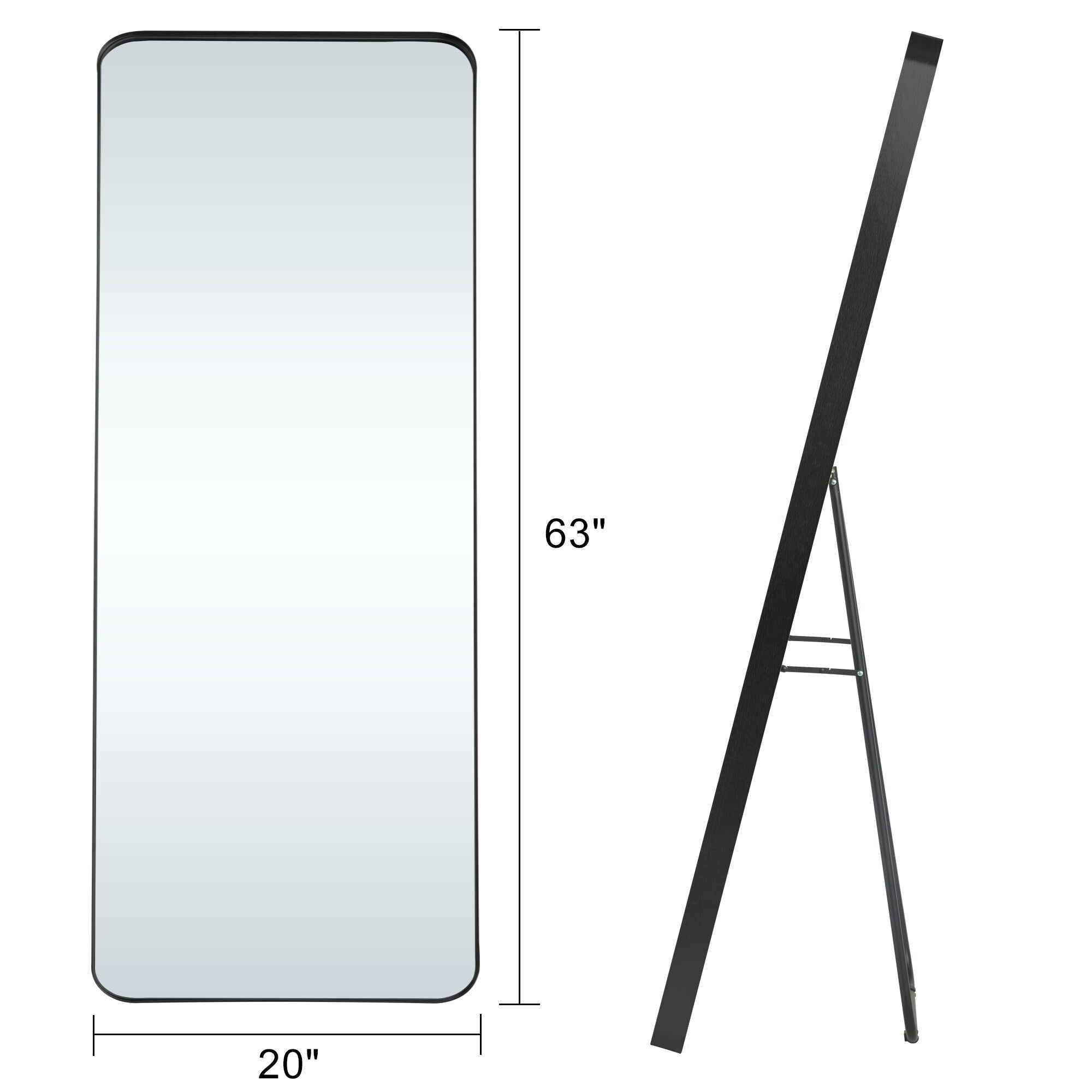 Grand miroir mural, miroir pleine longueur, miroir pour voir tout le corps.