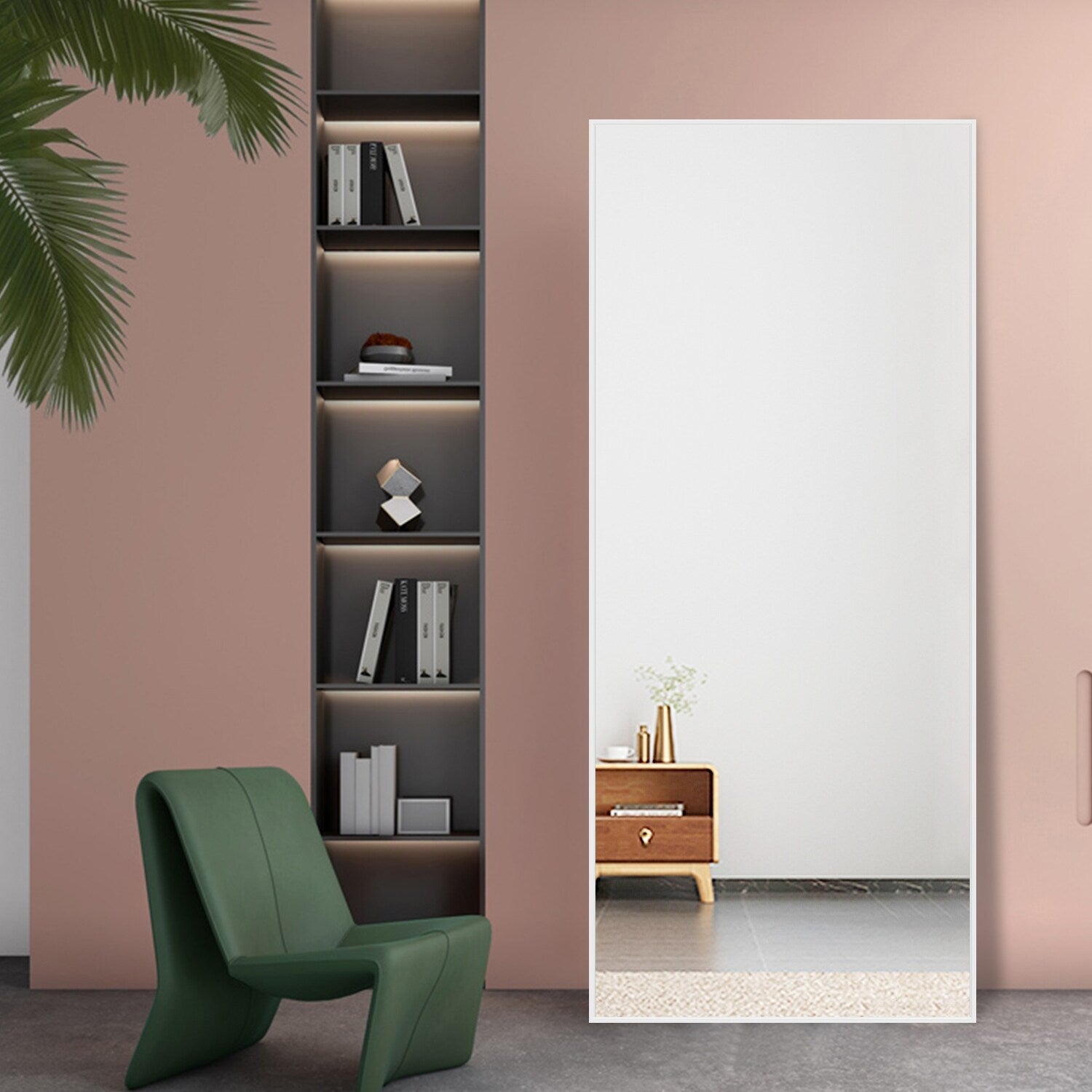 Grand miroir mural, miroir pleine longueur, miroir pour voir tout le corps.