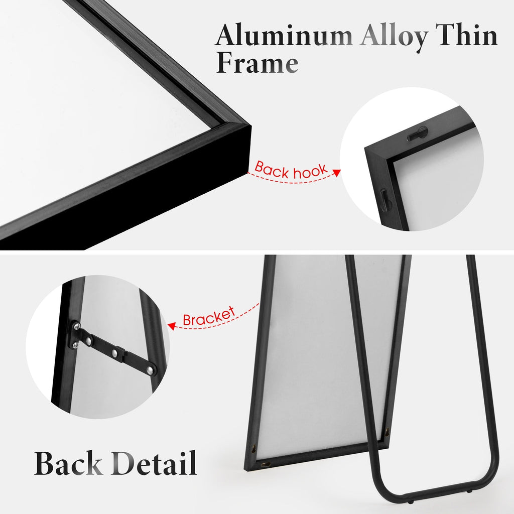 Grand miroir mural, miroir pleine longueur, miroir pour voir tout le corps.