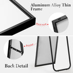 Grand miroir mural, miroir pleine longueur, miroir pour voir tout le corps.