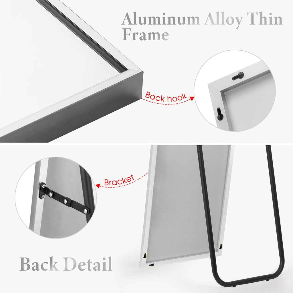 Grand miroir mural, miroir pleine longueur, miroir pour voir tout le corps.