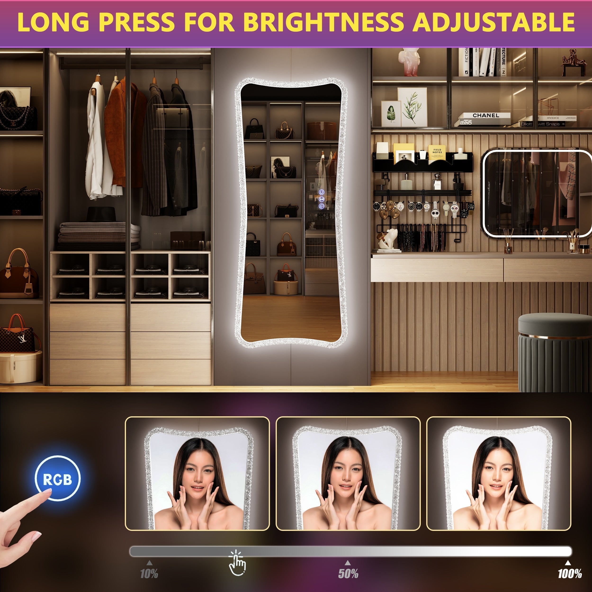 Miropieds à taille réelle avec lumières RGB - Blanc