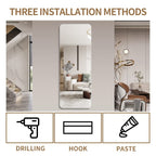 Grand miroir mural sans cadre pour voir tout le corps