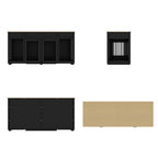 Cage à chien de style meuble, grand chenil en bois de 64,5 pouces