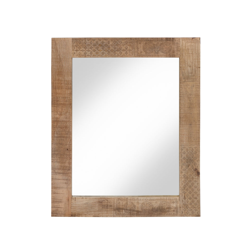 Carina Miroir mural en bois massif naturel rustique par Furniture of America