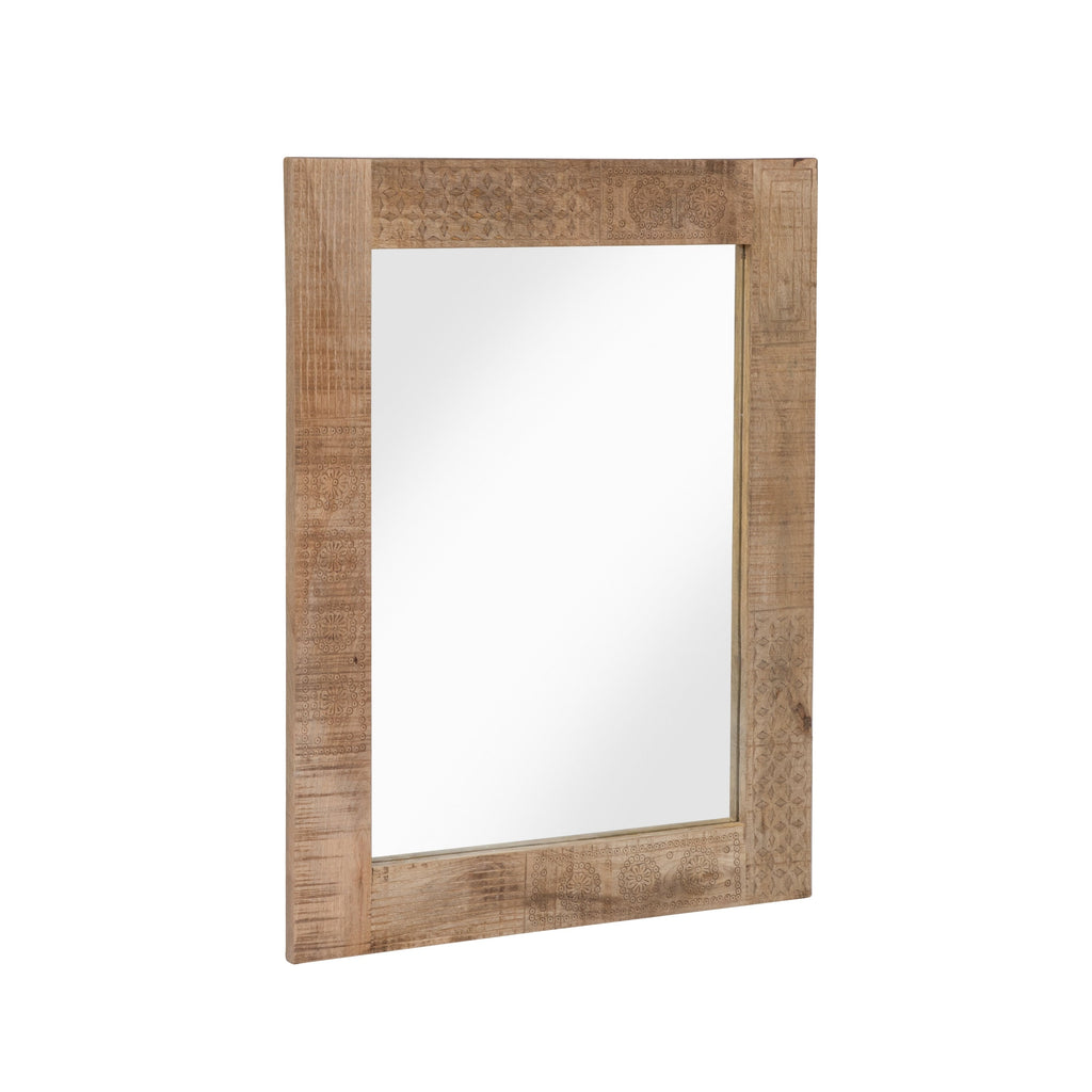 Carina Miroir mural en bois massif naturel rustique par Furniture of America