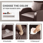 Fauteuil inclinable Furniwell en cuir PU avec assise et dossier rembourrés.