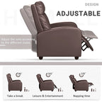 Fauteuil inclinable Furniwell en cuir PU avec assise et dossier rembourrés.