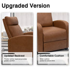 Fauteuil inclinable Furniwell en cuir PU avec assise et dossier rembourrés.