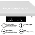 Bureau debout électrique réglable en hauteur Futzca, bureau informatique avec plateau de travail assemblé.