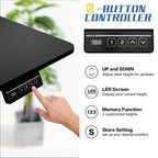 Bureau debout électrique réglable en hauteur Futzca, bureau informatique avec plateau de travail assemblé.