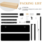 Bureau debout électrique réglable en hauteur Futzca, bureau informatique avec plateau de travail assemblé.