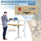 Bureau debout électrique réglable en hauteur Futzca, bureau informatique avec plateau de travail assemblé.