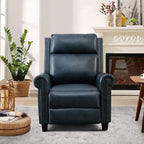 Fauteuil inclinable en cuir véritable avec dossier inclinable, accoudoirs et dossier confortables.