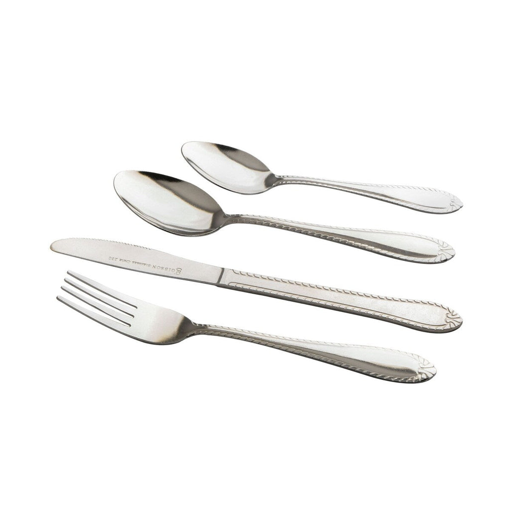 Service de table Gibson Home All U Need, 60 pièces : assiettes, bols, verrerie, fourchettes, cuillères et couteaux (pour 6 personnes)