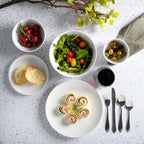 Service de table Gibson Home All U Need, 60 pièces : assiettes, bols, verrerie, fourchettes, cuillères et couteaux (pour 6 personnes)