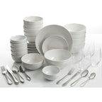 Service de table Gibson Home All U Need, 60 pièces : assiettes, bols, verrerie, fourchettes, cuillères et couteaux (pour 6 personnes)
