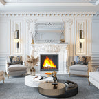 Miroir mural décoratif en forme de diamant avec strass scintillants