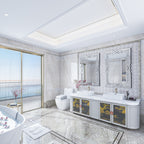 Miroir mural décoratif en forme de diamant avec strass scintillants