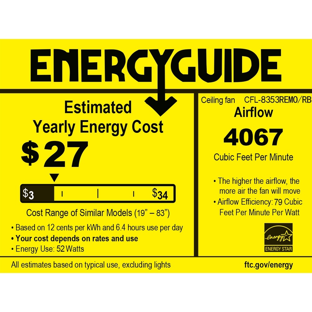 Ventilateur de plafond à 5 pales avec éclairage, bronze rustique, abat-jour en cristal, modèle Gliska.