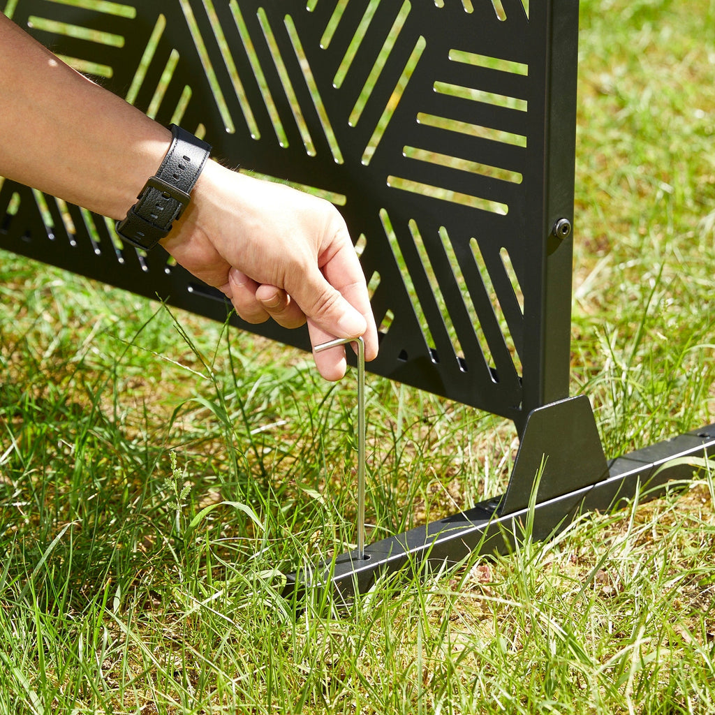 Glitzhome Écran de séparation de pièce, pare-brise à 3 panneaux, motif floral galvanisé, 6 pieds