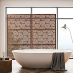 Glitzhome Écran de séparation de pièce, pare-brise à 3 panneaux, motif floral galvanisé, 6 pieds