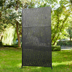 Glitzhome Écran de séparation de pièce, pare-brise à 3 panneaux, motif floral galvanisé, 6 pieds