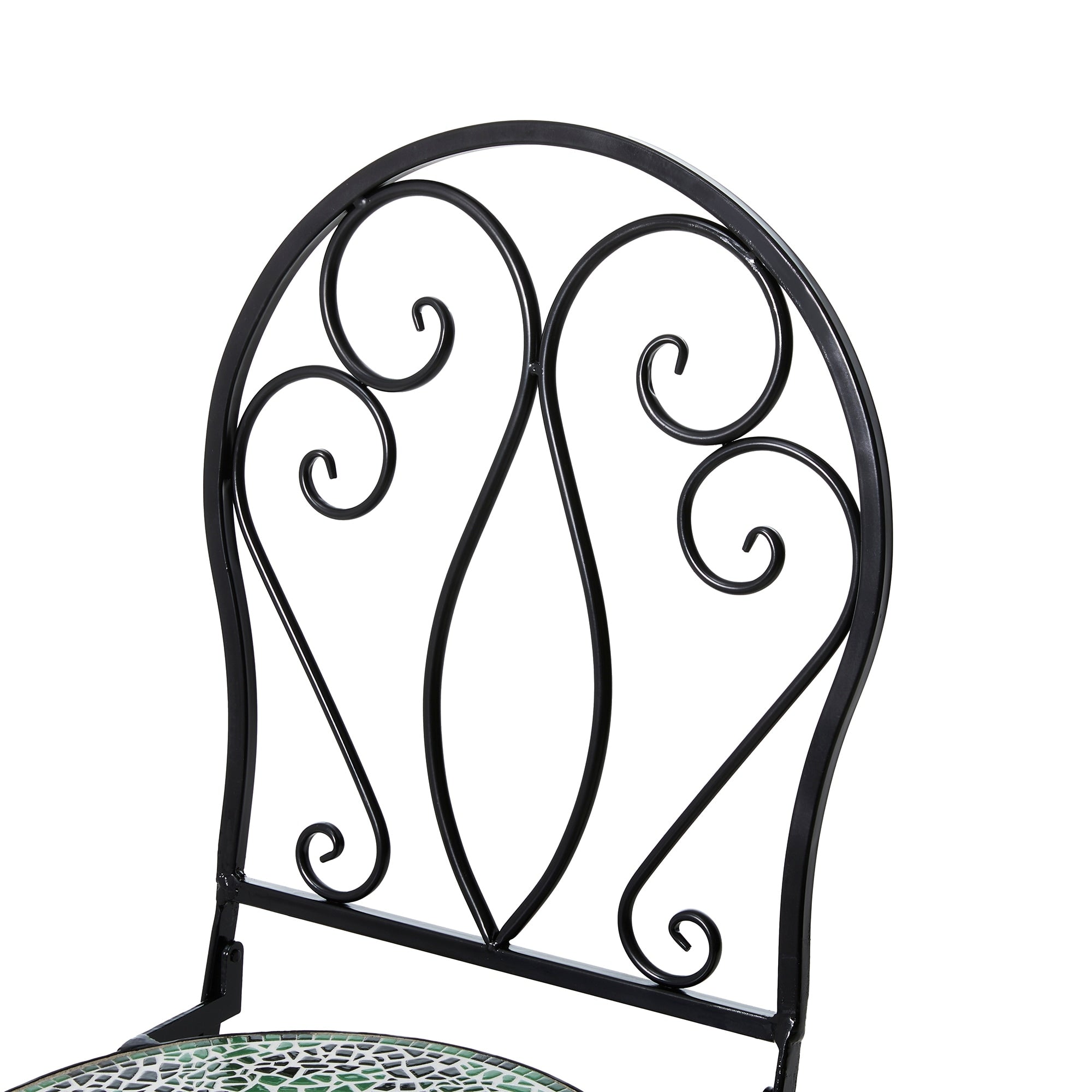 Ensemble bistro pliant en métal d'extérieur Glitzhome, 3 pièces : table et chaises de patio