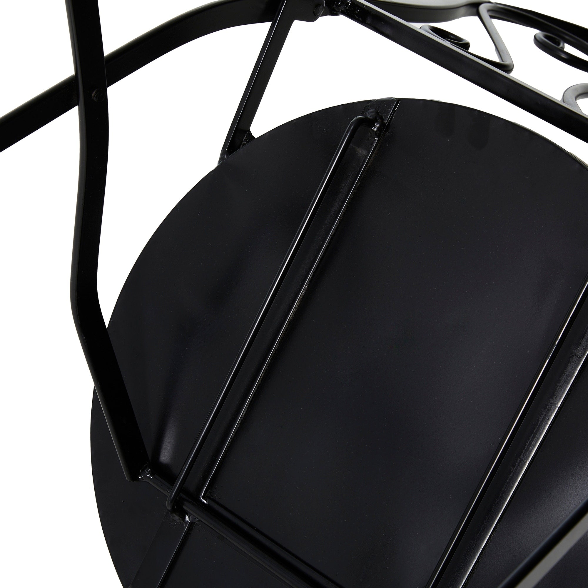 Ensemble bistro pliant en métal d'extérieur Glitzhome, 3 pièces : table et chaises de patio