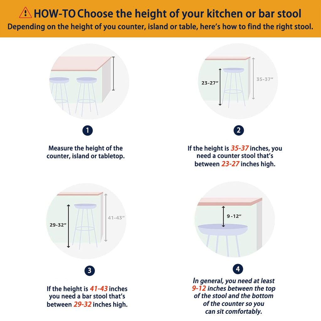 Glitzhome Lot de 2 ou 4 tabourets de bar pivotants en bois, hauteur comptoir et bar, style moderne