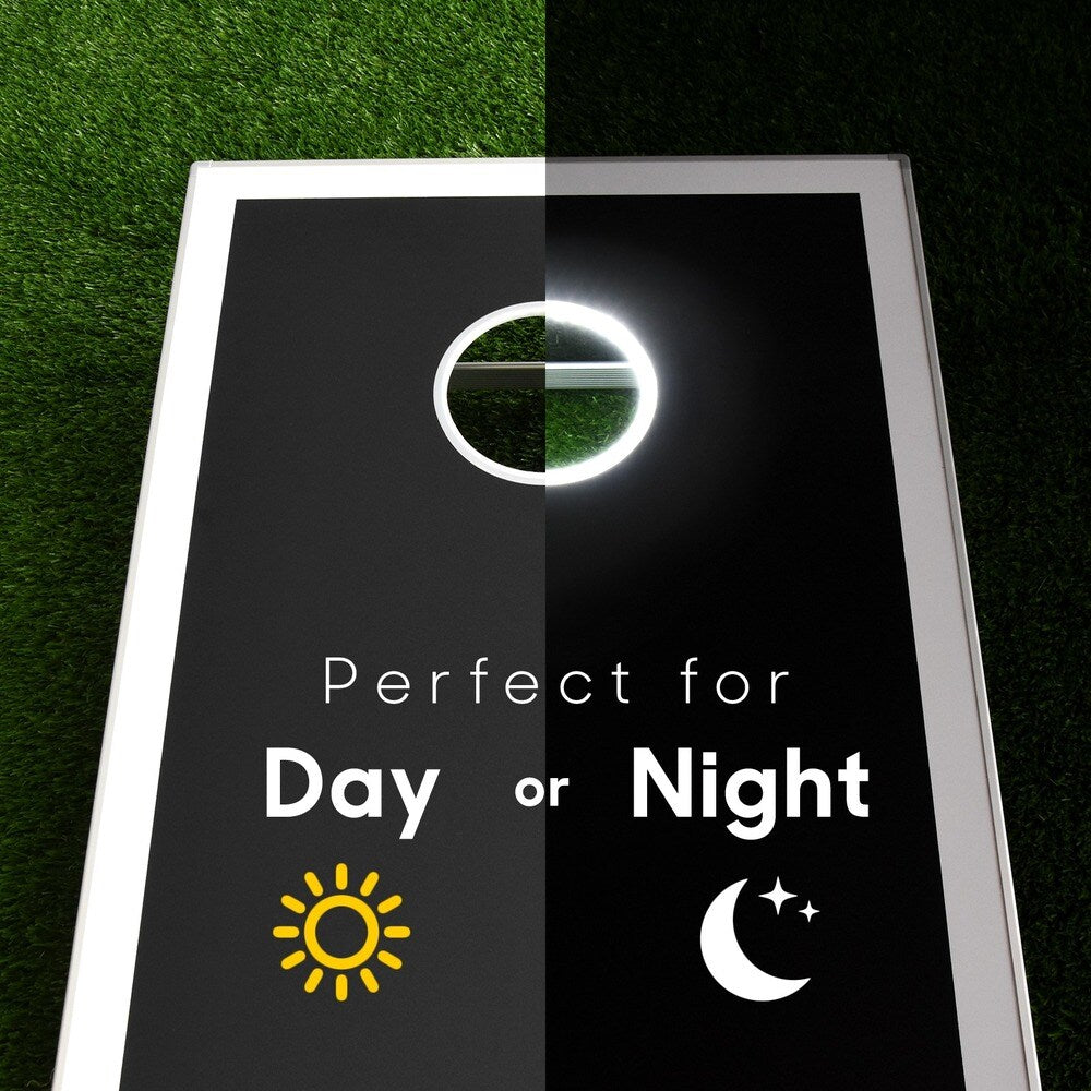Jeu de Cornhole avec lumières LED, taille réglementaire, de GoSports