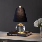 Lampe de table LED Goddard 16 à boule de cristal/métal, par JONATHAN Y