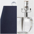 Lampe de table LED Goddard 16 à boule de cristal/métal, par JONATHAN Y