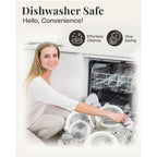 Gotham Steel Cream Ensemble de 12 pièces de casseroles et poêles ultra antiadhésives en céramique avec poignées Stay Cool