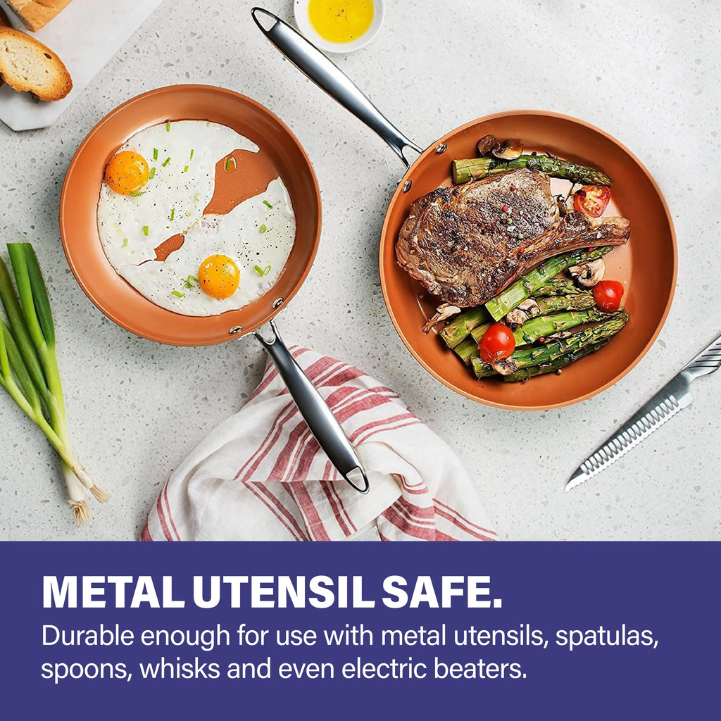 Ensemble de 20 pièces de batterie de cuisine et de matériel de pâtisserie Gotham Steel Pro en acier anodisé dur.