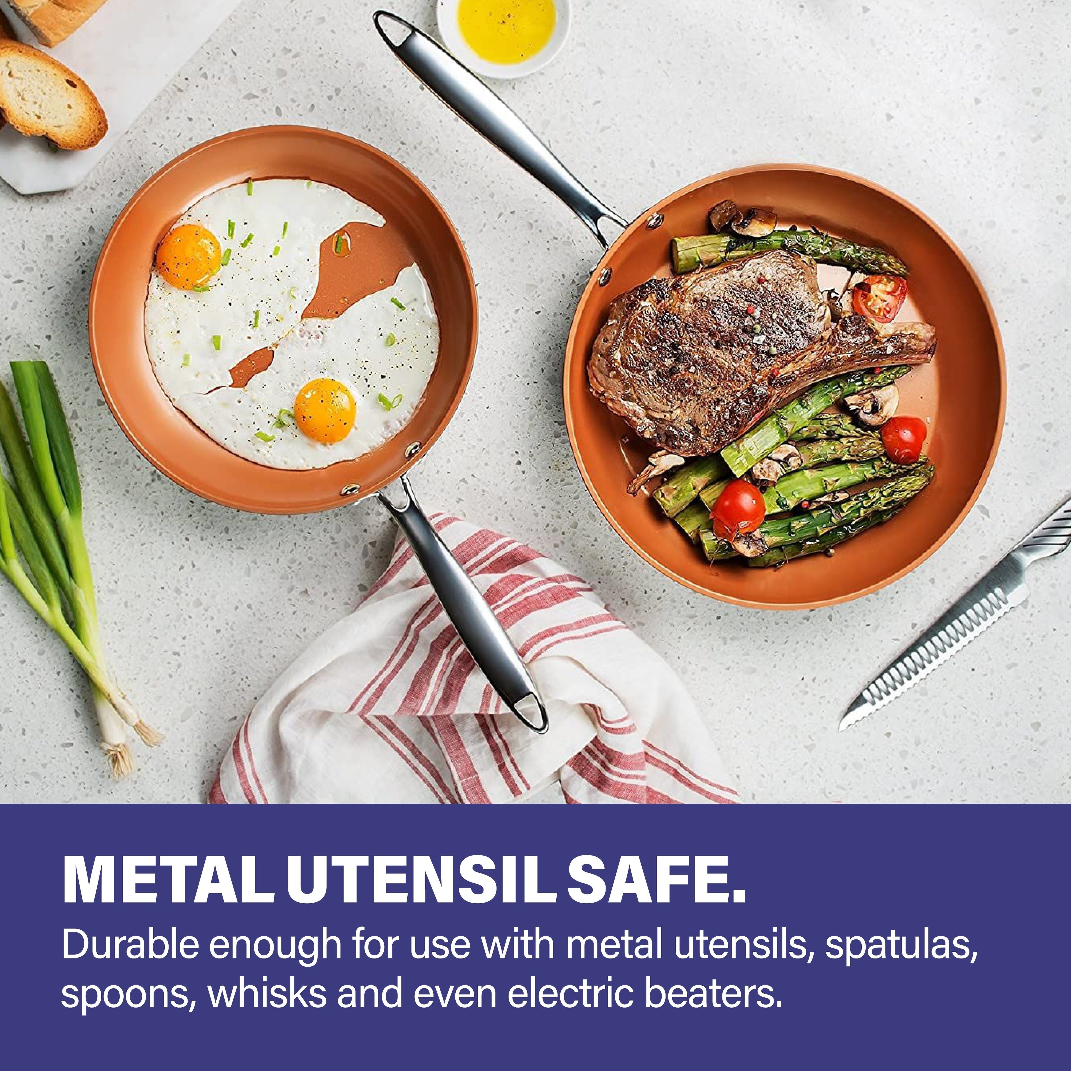 Ensemble de 20 pièces de batterie de cuisine et de matériel de pâtisserie Gotham Steel Pro en acier anodisé dur.