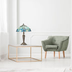 Gracewood Hollow Asdreni Lampe Tiffany en verre dépoli de 50,8 cm - 35,5 L x 35,5 l x 51,5 H (cm)