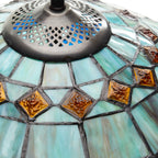 Gracewood Hollow Asdreni Lampe Tiffany en verre dépoli de 50,8 cm - 35,5 L x 35,5 l x 51,5 H (cm)