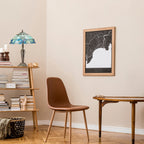 Gracewood Hollow Asdreni Lampe Tiffany en verre dépoli de 50,8 cm - 35,5 L x 35,5 l x 51,5 H (cm)