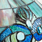 Gracewood Hollow Asdreni Lampe Tiffany en verre dépoli de 50,8 cm - 35,5 L x 35,5 l x 51,5 H (cm)